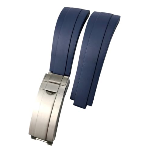 20mm 21mm 19mm 18mm o[VRvohAbNX bg}X^[ fCgi Tu}[i OChbNobNɑΉ(Blue,Silver rose buckle,20mm)