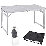 Tragbarer Klapptisch mit leichtem Griff für Outdoor-Camping, Garten und Veranstaltungen