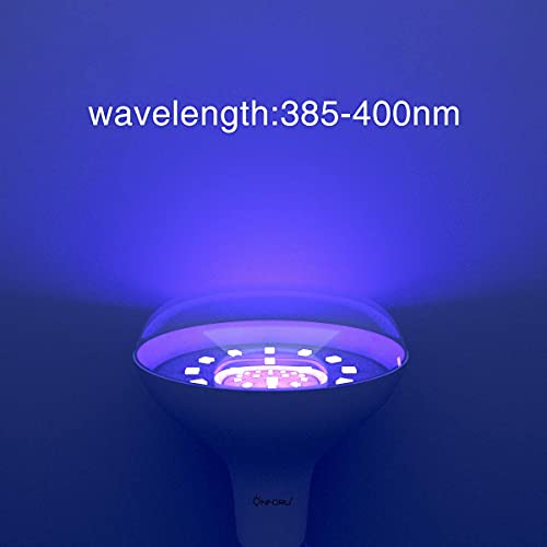 Onforu 2 Pack 120W Equiv Led Black Light Bulb And 4 Pack 20W Led Black Lights With Plug, Br30 E26 Black Light Bulbs For Glow In The Dark, Christmas Party, Birthday, Body Paint, Fluorescent Poster #TOP4
