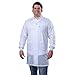 Desco 73634 Statshield ESD Smock, Lab Coat,Knitted Cuffs,White,XL