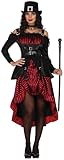 FIESTAS GUIRCA | Disfraz Gothic Woman Adulta (42-44/L) - Vestido - Disfraces de Steampunk, Halloween y Carnaval para Fiestas de Disfraces - Ideal para Mujeres - Negro y Rojo