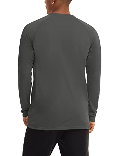 Magnivit Activewear T-Shirt For Men Quick Dry Sweatshirts Upf 50+ Tee Tops Long Sleeves Shirt Sun T Shirt Summer Tshirt Swimming Shirts Dark Grey #TOP3