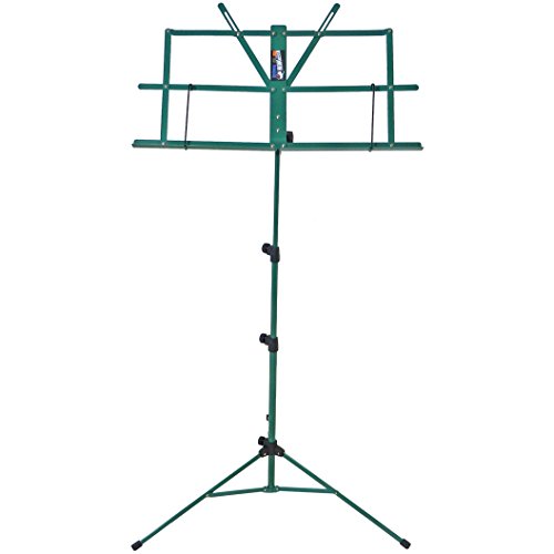 keepdrum MUS2 GR Notenstaender Grün Notenpult einfacher Aufbau +Tasche