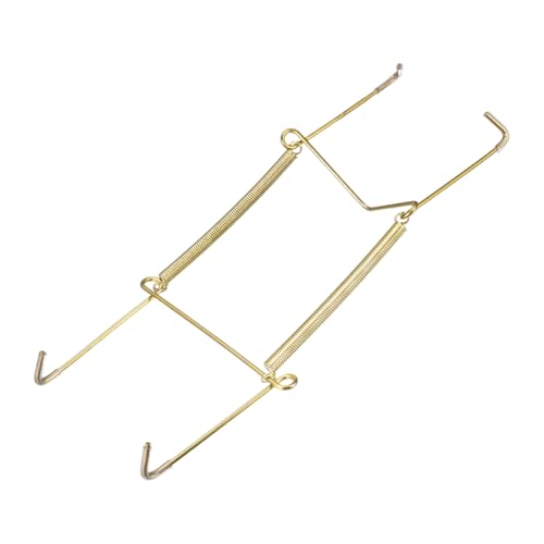 Image of METALLIXITY Plate Hanger (8 Inch), Stainless Steel U Type Invisible Wall Hook with Tip Protectors - for Decorative Plates, China, Plates, Zinc Plated