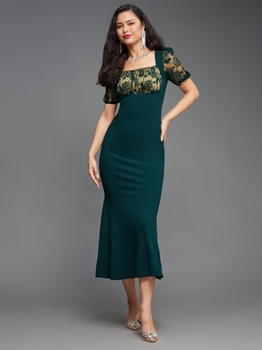 Image of Miss Chase Women's Sleeveless Collared Bodycon Above-Knee Polyester Dress