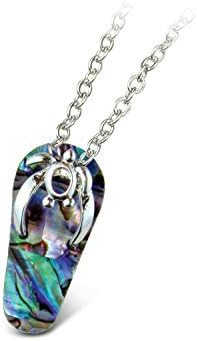 Puzzled - Collar con diseño de tortuga de mar aguamarina de 180in con volante de Nueva Zelanda Paua Shell estilo salvaje colección de cadena azul y