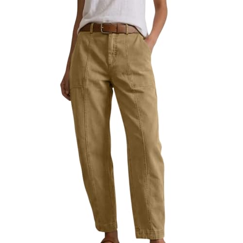 Pantalones de mezclilla holgados que solucionan el calor diario con corte recto cómodo