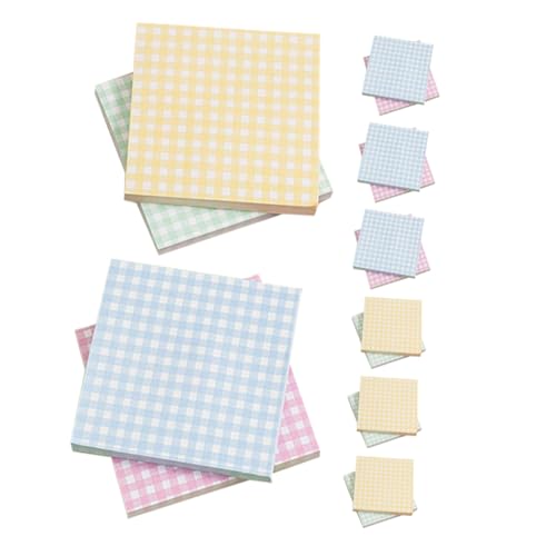 KICHOUSE 冊 グリッドデザイン メモパッド 粘着式 再利用可能 かわいい 小さなメモ帳 オフィス用品 メモ用 家 学校 仕事 や 備忘録 に 適した ステーショナリー