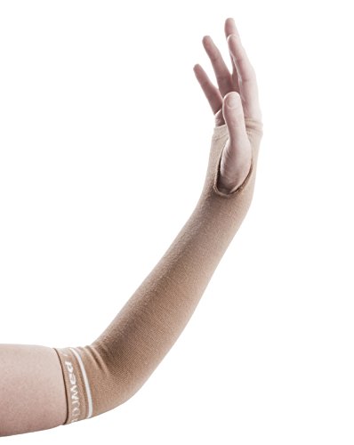 DJMed Arm Skin Protectors, Protective Arm Sleeves Pair Tan (Large)