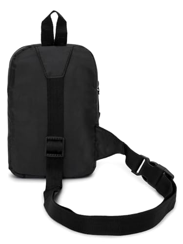 Image of Bewakoof Unisex Grey & Black Street Rules Printed Sling Bag
