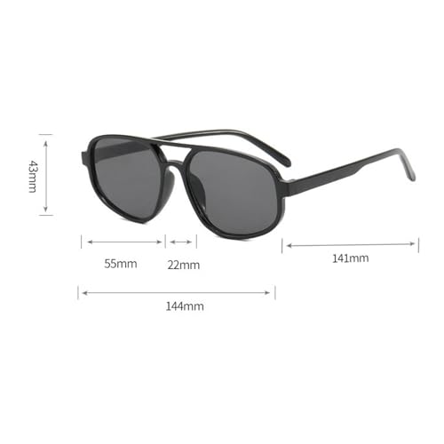 Retro Double Bridge Pilot Sunglasses Men's Fashion Simple Square Women Sun Glasses Trending Shades UV4004