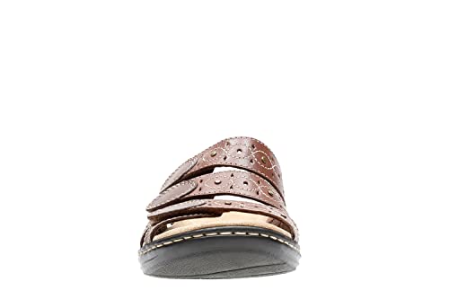 Clarks Clarks Women's Leisa Cacti Slide Sandal, Brown/Multi, 9 W US