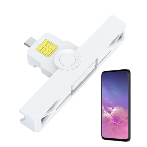 Lector de tarjetas CAC - Lector de tarjetas CAC de acceso común | USB C portátil para chip, salud, identificación gubernamental, banco IC, crédito