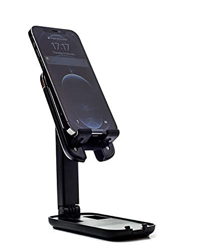 GI® Phone Stand Holder, Foldable Cell Phone Stand, Angle & Height Adjustable iPhone Stand for Desk Anti-Slip, Compatible with iPhone 12 Mini/12 Pro Max/iPhone 11, Samsung Galaxy Note 21/S20,Kindle