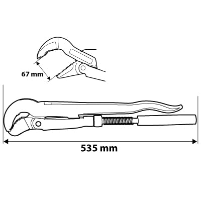 Neo Tools Tubo Wrench Tipo 45, 2" - 2