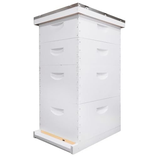 Mann Lake Beehive kit, Completely Assembled Kit, Painted, with Frames and Foundation, Ready to Use,10 Frame Kit, 2 Deep Bee Boxes, 2 Medium Supers, Made in The USA