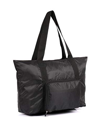 Pack n Fold Foldable Travel Tote Bag … (Black)4