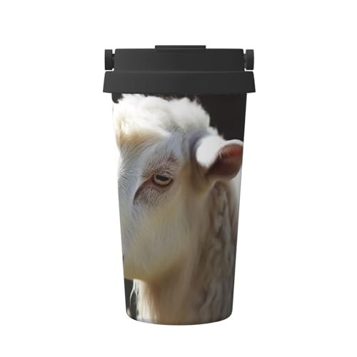 Bicchiere con coperchio e manico, 500 ml, in acciaio inox, per bevande calde e fredde, a doppia parete, isolante, riutilizzabile, regalo di compleanno