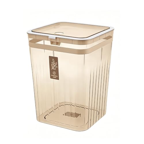 Caneca de basura con tapa para baño, 2.6 galones, plástica