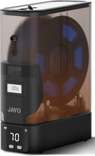 JAYO Filament Dryer Box, Split Design for Drying While Printing, 150W PTC Heating up to 70°C, Humidity Monitoring, J1 Stackable Dry Box for 3D Printer Filaments