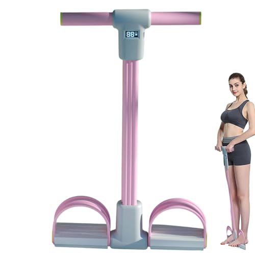 Extractor de tobillo con pedal de tubo, bandas de resistencia para fitness, cuerda de tensión multifunción, equipo de ejercicio para sentarse, bandas elásticas para equipo de ejercicio para el hogar