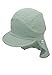 Sterntaler Unisex Schirmmütze mit Nackenschutz Musselin Sonnenhut, dunkelgrün, 55