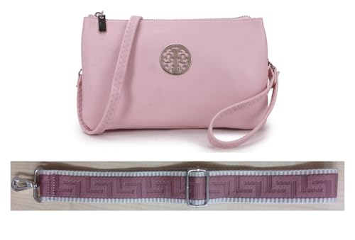 Pochette à bandoulière rose Long & Son 23353 Taille M pour femme