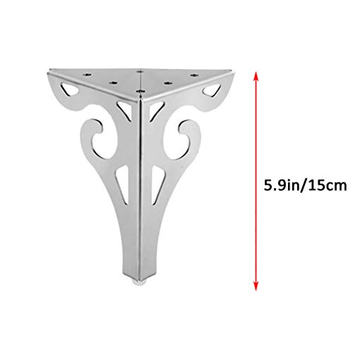 KDDEON 4 Pezzi Gambe per Mobili in Metallo,Gamba