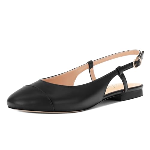 Women's Slingback Flats, Round Toe Flats for Women Dressy Casual Work Office Party, Women's Flats Dress Shoes
