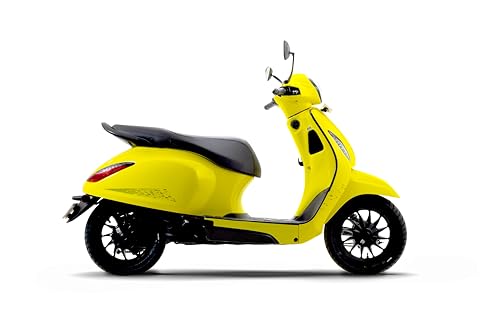 Image of Chetak 3001 by Bajaj Auto High Speed Electric Scooter with charger - Lime Yellow - Ex-Showroom