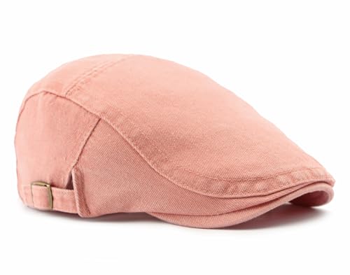 Image of Cotton Newsboy Cap,Breathable Ivy Gatsby Cabbie Beret Hat for Men's Women Driving Hunting Golf