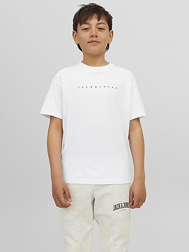 Jack & Jones Jjestar Jj Tee Ss Noos Jnr Camiseta, Niños, Blanco, 152
