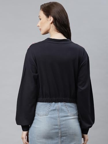Image of Hubberholme Women Navy Blue Sweatshirt