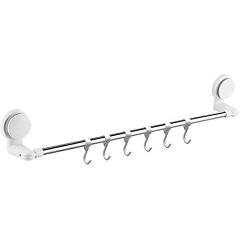 Toallero autoadhesivo con ventosa para baño, pared de cocina, barra de toallero extraíble, longitud ajustable Cover
