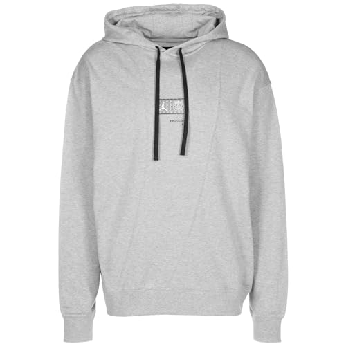 Image of Jordan M J PSG FLC PO Cotton Sweater, Dark Grey-White (XS)