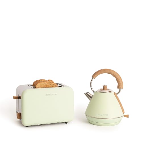 CREATE/PACK TOAST RETRO + KETTLE RETRO M/Toaster Pastellgrün mit Wasserkocher Pastellgrün/Wasserkocher 1L