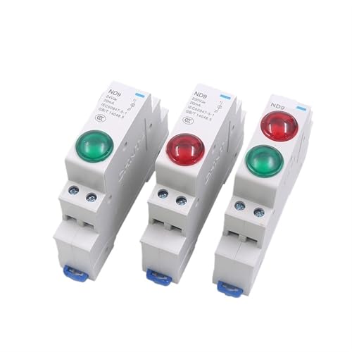 Lampe signalisation LED ND9 rouge vert voyant modulaire Rail Din 230V