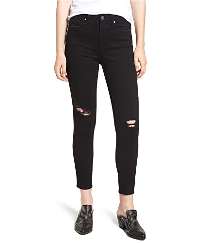 Articles of Society Womens Heather Skinny Fit Jeans, Black, 25