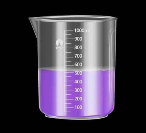 Image of 1000ml Plastic Measuring Cups Graduated Epoxy Resin Mixing Cups, Small Beaker, Plastic Measuring Cup for Epoxy Resin, Paint, Art Craft, Soap Candle Tumbler Making (1, 1000ml)