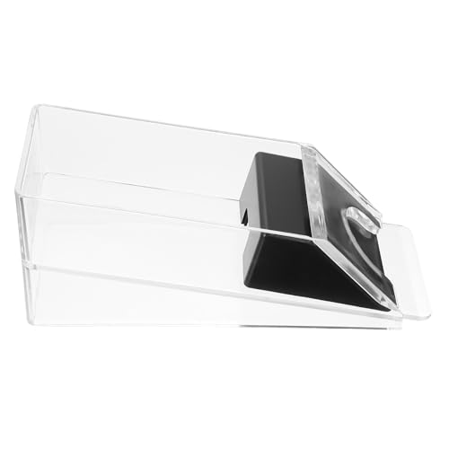 LALADEFIEE Dispensador de Cartas Acrílico Transparente para Póker Herramienta Creativa para Repartir Cartas Accesorio para Juegos de Mesa y Blackjack Diseño Ergonómico y Bordes