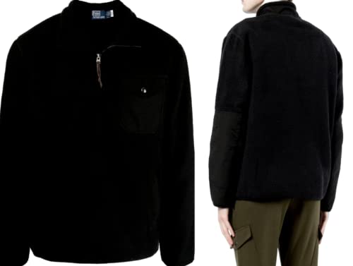 POLO RALPH LAUREN Hybrid Zip Fleece Jumper Sweater Sweatshirt Pulli...