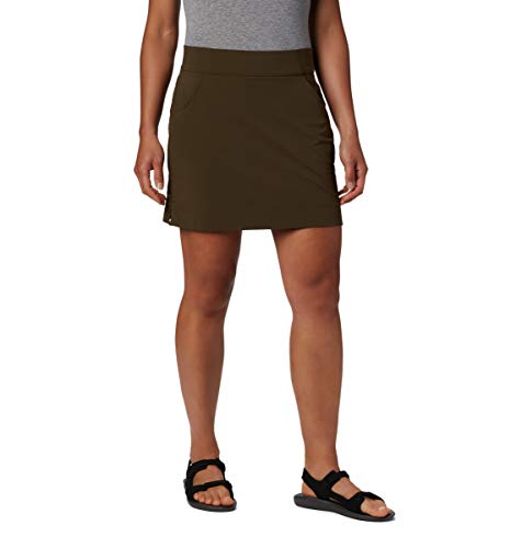 Columbia Women's Plus Size Anytime Casual Straight Skort, Olive Green, 1X