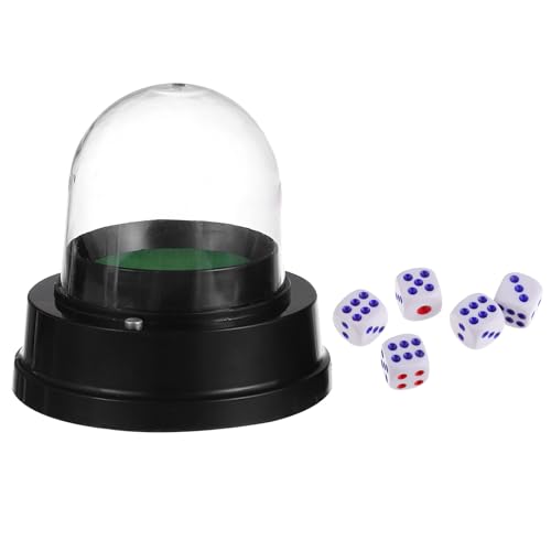 Vaso de dados eléctrico compacto Abaodam portátil de plástico negro para viajes