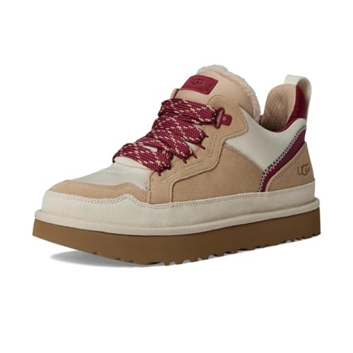 UGG Men's Lowmel Sneaker, Driftwood/Biking Red, 11