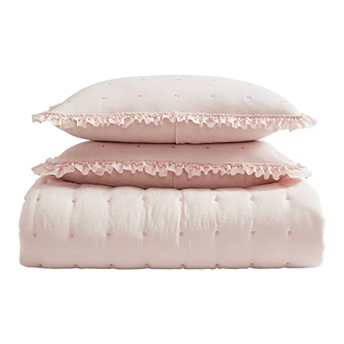 Laura Ashley- Queen Quilt Set, Reversible Bedding Set Including Sham(s), All Season Farmhouse Home D cor (Hailee Pink, Full/Queen) - Image 5