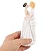 DOITOOL Wedding Cake Decoration 5.31 Inch Resin Couple Figurine Cake Pick for Valentine S Day Anniversary Engagement Party