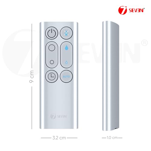 Image of 7SEVEN Compatible with Dyson Remote Control Model 303117-01 AM10 Humidifier (Silver) Fan Remote, Required CR2032 Battery - Match Remotes Keys Exactly with Existing Original Remote