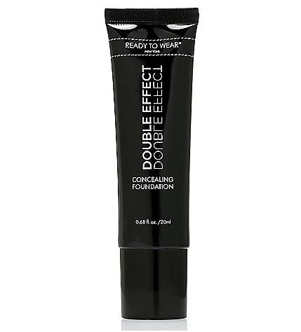 Ready To Wear Double Effect - Concealing Foundation Made In Italy with Bonus 2-Sided Brush (MEDIUM)