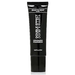 Ready To Wear Double Effect – Concealing Foundation Made In Italy with Bonus 2-Sided Brush (MEDIUM)