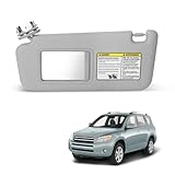 ItranMc Sun Visor Driver Side for 2006-2013 Toyota RAV4, Gray, Left Side Car Visor with Light Mirror,Replacement#74320-42501-B2 74320-42500-B0